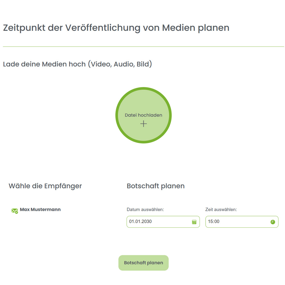 Zeitplanung Screenshot